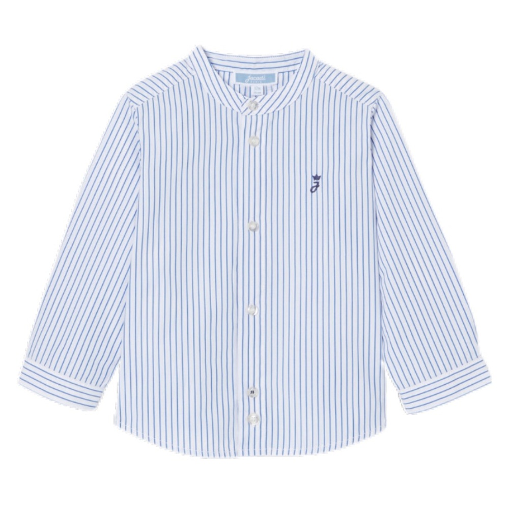 JACADI PARIS White and Blue Striped button down shirt NWT